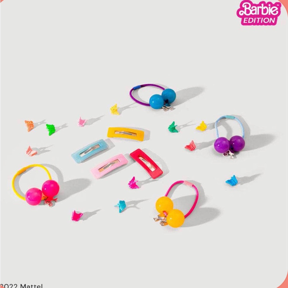 NEW Insert Name Here Barbie Totally Iconic Hair Accessories Kit Clips Baubles